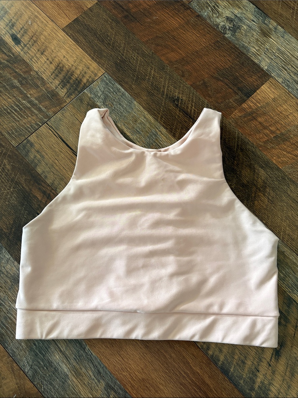 Becco Blush Pink Cropped Athletic Top
